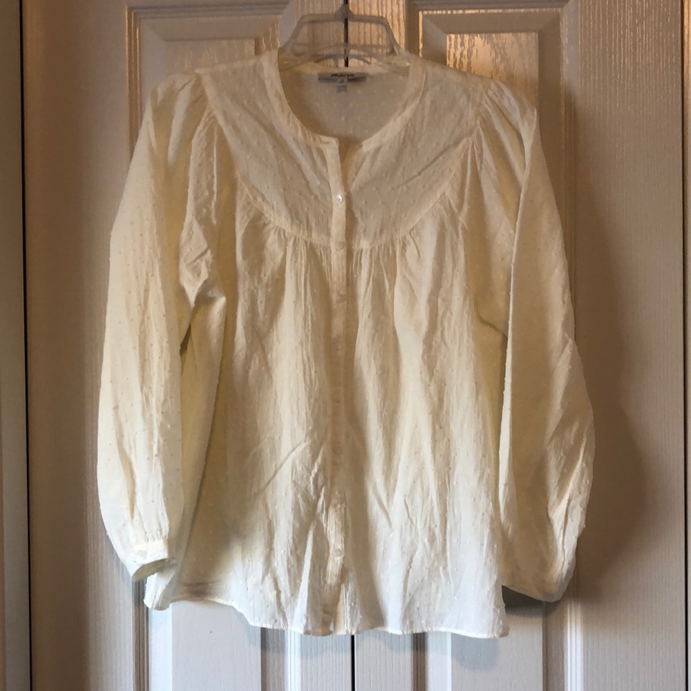 Madewell balloon sleeve peasant top in clipdot